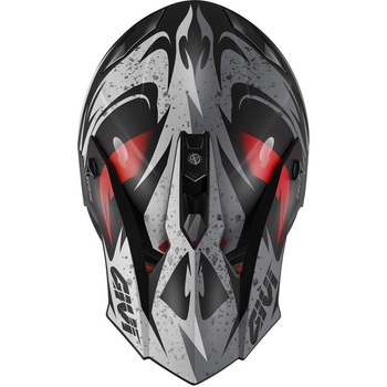 オフロードヘルメット 60.1 GLOOM マットブラック/チタン/レッド サイズ 54/XS GIVI(ジビ)