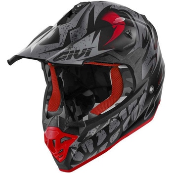 オフロードヘルメット 60.1 GLOOM マットブラック/チタン/レッド サイズ 63/XXL GIVI(ジビ)
