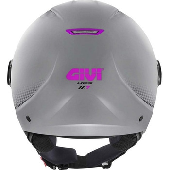 ジェットヘルメット 11.7 SOLID LADY マットシルバー/フクシャ サイズ 53/XS GIVI(ジビ)