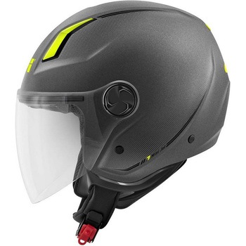 ジェットヘルメット 11.7 SOLID マットチタン/イエロー サイズ 55/S GIVI(ジビ)