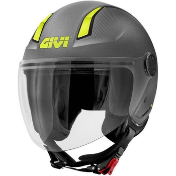 ジェットヘルメット 11.7 SOLID マットチタン/イエロー サイズ 59/L GIVI(ジビ)