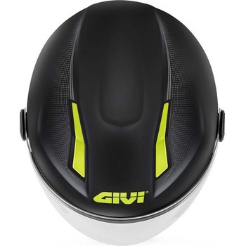 ジェットヘルメット 11.7 SOLID マットブラック/イエロー サイズ 53/XS - GIVI(ジビ)