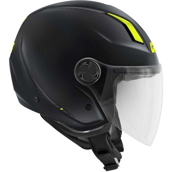 ジェットヘルメット 11.7 SOLID マットブラック/イエロー サイズ 57/M GIVI(ジビ)