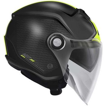 ジェットヘルメット 12.5 GRAPHIC TOUCH マットブラック/イエロー サイズ 60/L GIVI(ジビ)