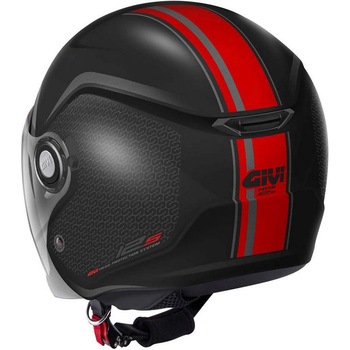 ジェットヘルメット 12.5 GRAPHIC TOUCH マットブラック/レッド サイズ 54/XS - GIVI(ジビ)