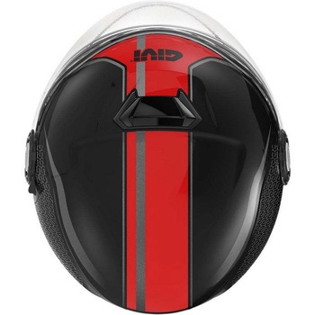 ジェットヘルメット 12.5 GRAPHIC TOUCH マットブラック/レッド サイズ 54/XS - GIVI(ジビ)