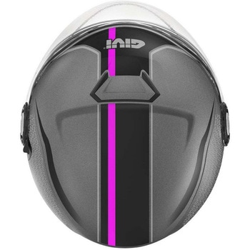ジェットヘルメット 2.5 GRAPHIC TOUCH LADY マットチタン/ピンク サイズ 58/M - GIVI(ジビ)