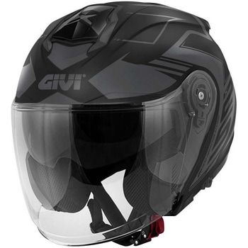 ジェットヘルメット X.25 TRACE マットブラック/チタン サイズ 54/XS GIVI(ジビ)