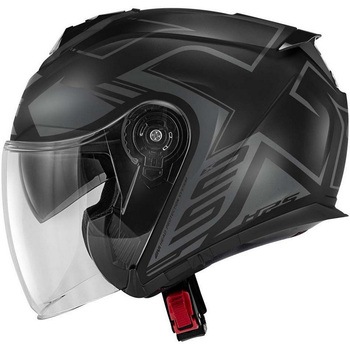 ジェットヘルメット X.25 TRACE マットブラック/チタン サイズ 60/L GIVI(ジビ)