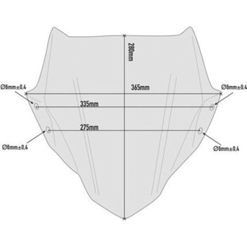 スクリーン BMW G 310 R スモーク dim. H×W 28×365 cm フィッティングキット付属 GIVI(ジビ)