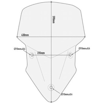 スクリーン Ducati Multistrada 1200 1517 Multistrada 1260 Multistrada 950 Multistrada V2 クリア dim. H×W 59 × 43 cm GIVI(ジビ)