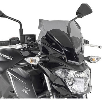 スクリーン Kawasaki Z650 1719 スモーク dim. H×W 28×33 cm フィッティングキット付属 GIVI(ジビ)