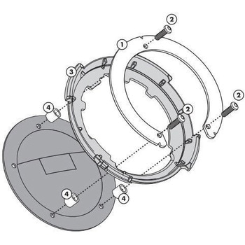BF34 タンクアタッチメント： タンクロック タンクバッグ GIVI(ジビ) 51602348
