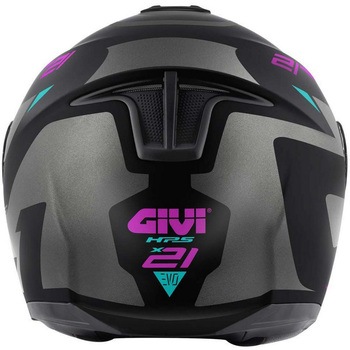 フリップアップヘルメット X.21 EVO NUMBER LADY マットブラック/チタン/ピンク サイズ 56/S GIVI(ジビ)