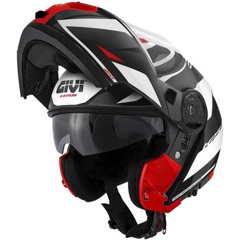 フリップアップヘルメット X.21 EVO NUMBER ブラック/ホワイト/レッド サイズ 60/L GIVI(ジビ)