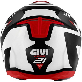 フリップアップヘルメット X.21 EVO NUMBER ブラック/ホワイト/レッド サイズ 60/L GIVI(ジビ)