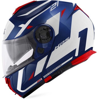 フリップアップヘルメット X.21 EVO NUMBER ホワイト/レッド サイズ 56/S GIVI(ジビ)