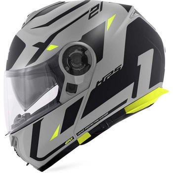 フリップアップヘルメット X.21 EVO NUMBER マットグレー/ブラック/イエロー サイズ 60/L GIVI(ジビ)