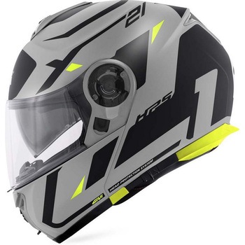 フリップアップヘルメット X.21 EVO NUMBER マットグレー/ブラック/イエロー サイズ 63/XXL GIVI(ジビ)