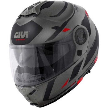 フリップアップヘルメット X.21 EVO NUMBER マットチタン/ブラック/レッド サイズ 56/S GIVI(ジビ)