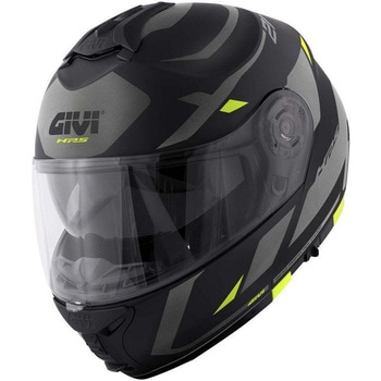 フリップアップヘルメット X.21 EVO NUMBER マットブラック/チタン/イエロー サイズ 61/XL GIVI(ジビ)
