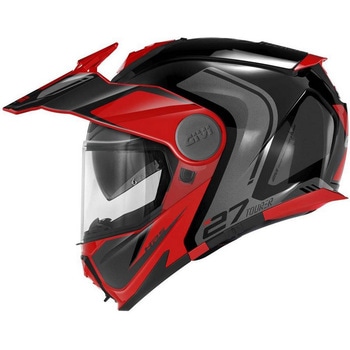 フリップアップヘルメット X.27 TOURER GRAPHIC ブラック/レッド サイズ 60/L GIVI(ジビ)