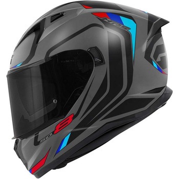 フルフェイスヘルメット 50.8 MACH1 マットグレー/ブラック/レッド サイズ 58/M GIVI(ジビ)