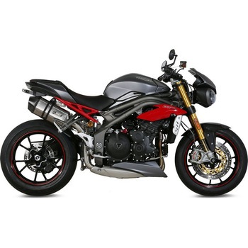 マフラー SPORT 2 スリップオンマフラー SPEED EDGE ステンレス カーボン cap For TRIUMPH SPEED TRIPLE MIVV (ミヴ)