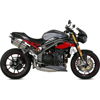 マフラー SPORT 2 スリップオンマフラー SUONO ステンレス カーボン caps For TRIUMPH SPEED TRIPLE MIVV (ミヴ)