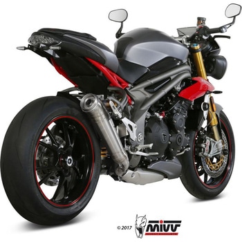 マフラー SPORT スリップオンマフラー GHIBLI ステンレス For TRIUMPH SPEED TRIPLE MIVV (ミヴ)