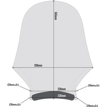 ユニバーサルスクリーン ライトスモーク dim. H×W 365×35 cm 取り付けキット非付属 GIVI(ジビ)