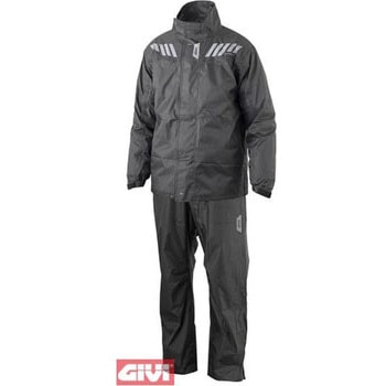 レインスーツ 2ピース ブラック サイズ XXXL GIVI(ジビ)
