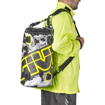 防水 サドル / リアラックバッグ EasyT EA114CM 30 L. H×L×W 27×50×27cm カモフラージュ グレー / イエロー GIVI(ジビ)