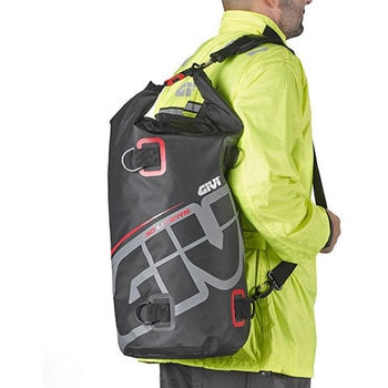 防水シリンダーバッグ  30 LTR グレー レッド GIVI(ジビ)