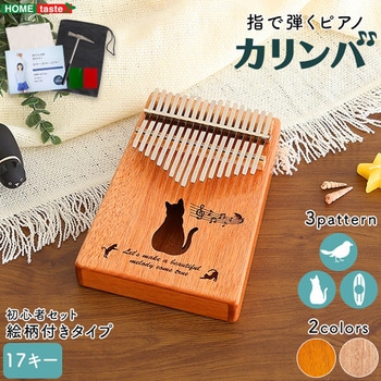 指で弾くピアノ カリンバ初心者セット 絵柄付きタイプ ホームテイスト