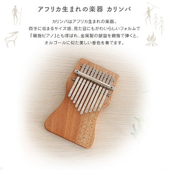 指で弾くピアノ カリンバ初心者セット ハンドメイドタイプ 17キー 穴有 ホームテイスト