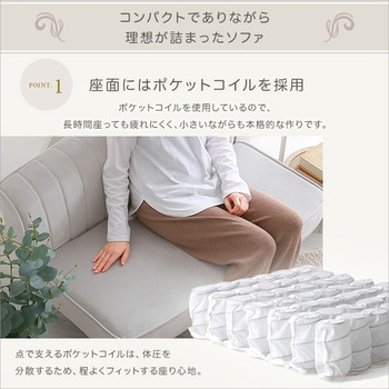 大人かわいいインテリア ベロア調の脚付きローソファ 【Chammy -チャミー-】 ホームテイスト