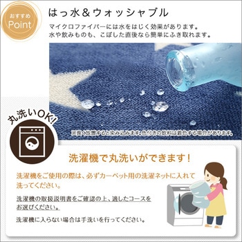 マイクロファイバー・デザインラグマットSSサイズ(100×140cm)洗えるラグマット 【WASHFA】 - ホームテイスト