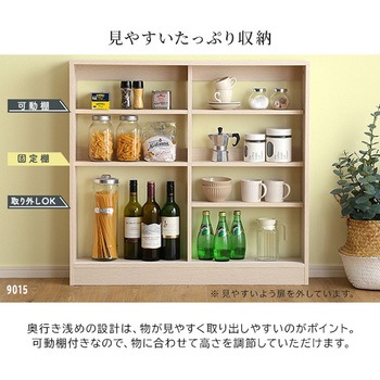 さわやかなカウンター下引き戸収納9020 ホームテイスト
