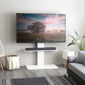 100インチ対応  頑丈・デザインテレビスタンド専用サウンドバー棚板 ホームテイスト