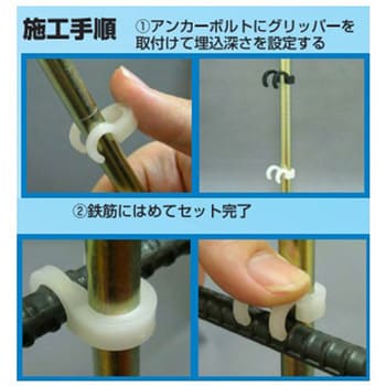 グリッパー M12アンカーボルト支持器具 鉄筋結束 ティカトウ
