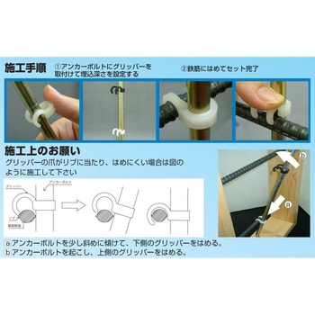 グリッパー M12アンカーボルト支持器具 鉄筋結束 ティカトウ
