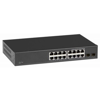 ギガビットスイッチ 16ポート 10/100/1000B-T(16) + SFP(2) ファンレス仕様 BLACK BOX