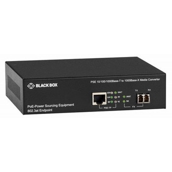 ギガビットメディアコンバータ PoE マルチモード 850 LC 電源内蔵 BLACK BOX