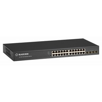 ギガビットスイッチ 24ポート 管理機能付 10/100/1000BASE-T(20)+デュアルメディアUTP/SFP+(4) BLACK BOX
