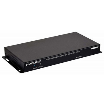 H.264/H.265 エンコーダ/デコーダ*設定でいずれか選択 HDMI over IP 1ポート PoE 最大フルHD 電源別売 BLACK BOX