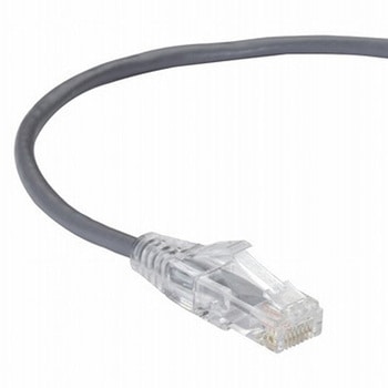 Slim-net CAT6A細径パッチケーブル 28AWG 灰 500MHz PVC 4.5m BLACK BOX