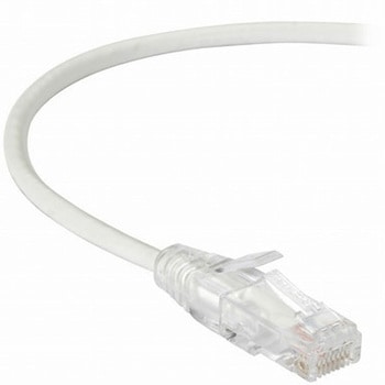 Slim-net CAT6A細径パッチケーブル 28AWG 白 500MHz PVC 4.5m BLACK BOX