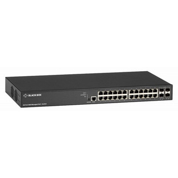 PoEスイッチ PoE+対応 10/100/1000Tx24 SFP/SFP+x4 BLACK BOX