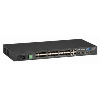 SFP ギガビット・マネージド・スイッチ 100/1000 SFP(20)+デュアルメディアUTP/SFP(4)+1/10G SFP+(4) BLACK BOX